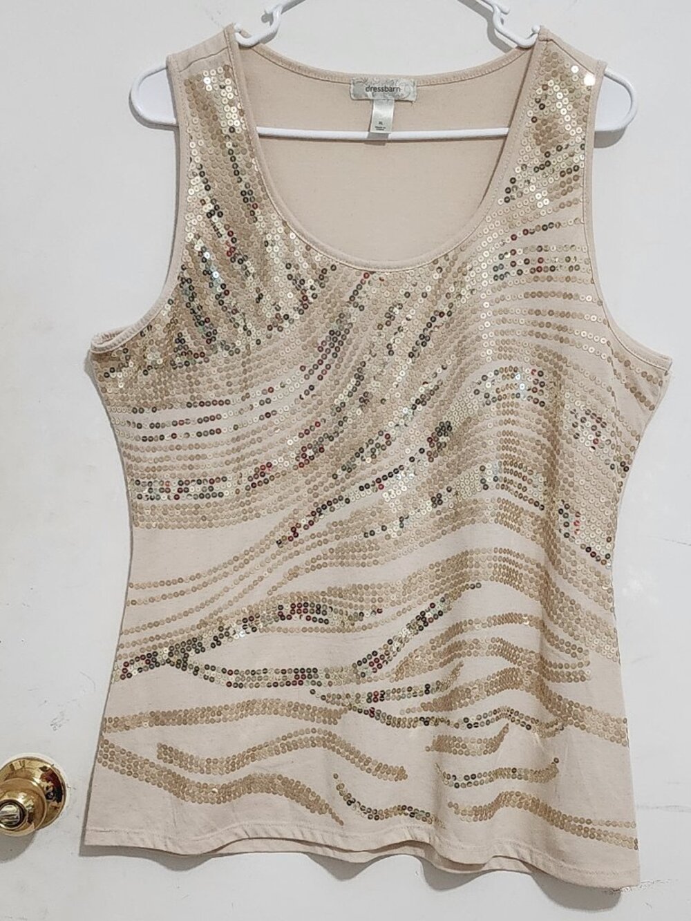 Dressbarn, Ladies Sleeveless Top with sequins, Size XL